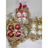  Božična kroglica komplet 4 kom z napisom KROBO 10 | Shoptok.si