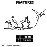 Wallity zidna dekoracija flamingo 316 m, 115 x 58,5 cm, crna | ePonuda.com