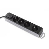  Produžni kabl sa zaštitom, 4 utičnica, 1.5 mm², 3 met - NVT 4K-3/BK | Eponuda.ba