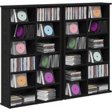 Cd ormar 2 kom. Crni hrast 60 x 17 x 92 cm Konstruirano drvo | shoptok.hr