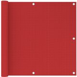 vidaXL Balkonsko platno rdeče 90x300 cm HDPE, (20692947) | Shoptok.si