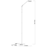 Globo 58504SN - LED podna lampa SILVIO sa dodirnim prigušivačem LED/6,5W/230V mat hrom | Eponuda.com