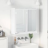 vidaXL Kopalniška ogledalna omara Bela 60 x 20 x 60 cm Konstruiran les | Shoptok.si