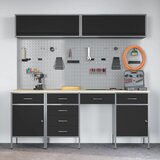  Set radnih ormarića s ladicama s pohranom 10 kom. Crna | shoptok.hr