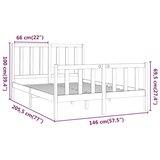  Za krevet od masivne borovine crni 140 x 190 cm | shoptok.hr