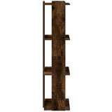 vidaXL Knjižna omara 3-nadstropna dimljen hrast 60x30x120 cm inž. les | Shoptok.si