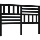  Uzglavlje za krevet crno 126 x 4 x 100 cm od masivne borovine | shoptok.hr