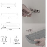 KAZAI 3-delni komplet stenskih polic iz lesenega furnirja | Shoptok.si