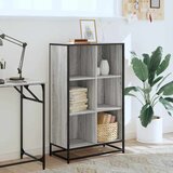 vidaXL Knjižna omara siva sonoma 65,5x33x107,5 cm inženirski les | Shoptok.si