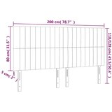  Uzglavlje tamnoplavo 200x5x118/128 cm baršunasto | shoptok.hr