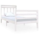  Posteljni okvir bel iz trdnega lesa 90x190 cm 3FT, (20646412) | Shoptok.si