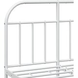  Metalni okvir kreveta uzglavlje i podnožje bijeli 120x200 cm | shoptok.hr
