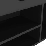 vidaXL klupa za cipele s jastukom sjajna crna 104 x 30 x 49 cm iverica | shoptok.hr