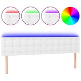  Posteljno vzglavje belo 200x5x78/88 cm umetno usnje, (20793896) | Shoptok.si