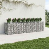 Gabionski uzdignuti krevet 4 pcs Srebrna | shoptok.hr