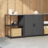 vidaXL Kuhinjski set za shranjevanje 2 pcs Antracitna 150 x 50 x 92 cm | Shoptok.si