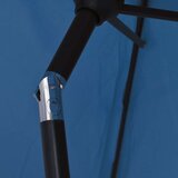  Zunanji senčnik z LED lučkami in jeklenim drogom 300 cm moder, (20693068) | Shoptok.si