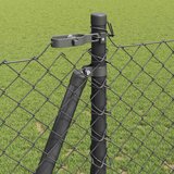  Ograde od lanca s betonskom podlogom 10 x 1,2 m Siva Mreža | shoptok.hr