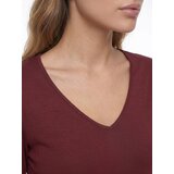 Sinsay Pamučna majica s V-izrezom | shoptok.hr