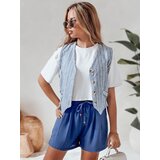 DStreet Spodenki damskie materiałowe SUMMER TRIP niebieskie | Shoptok.si