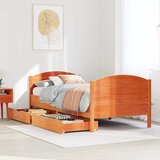 Maison Chic Posteljni okvir - Enojna postelja - Postelja za odrasle brez vzmetnice voščeno rjav 75x190 cm borovina-J13439, (21762367) | Shoptok.si