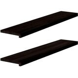  Gazišta stepenice 2 kom tamnosmeđi 120x30x2 cm masivna hrast | shoptok.hr