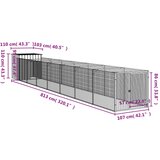  Kućica za pse s igralištem antracit 110 x 813 x 110 cm čelična | Shoptok.si