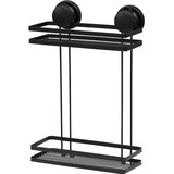 Tendance dvostruka košarica za tuš, vakum, metal, crna | shoptok.hr
