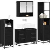  Set namještaja za kupaonicu 4 kom. Crni hrast 80 x 33 x 60 cm | shoptok.hr