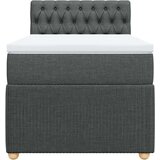 vidaXL Krevet s oprugama i madracem tamnosivi 90 x 190 cm od tkanine | shoptok.hr