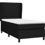 Krevet s oprugama i madracem crni 90x200 cm od tkanine | shoptok.hr