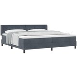 vidaXL Tapecirani krevet s madracem tamno siva 200x200 cm baršun | shoptok.hr