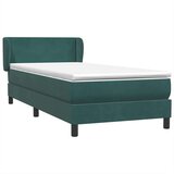 Box spring postelja z vzmetnico temno zelena 80x220 cm žamet, (22011595) | Shoptok.si