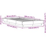  Okvir za krevet bijeli 90x200 cm konstruirano drvo | shoptok.hr