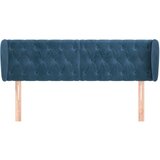  Vzglavje z ušesi temno modro 163x23x78/88 cm žamet, (20952227) | Shoptok.si