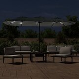  Dvostruki vrtni suncobran s LED svjetlima antracit 449 x 265 cm | Eponuda.ba
