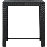  Vrtni barski stol crni 100 x 60,5 x 110,5 cm od poliratana | shoptok.hr