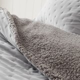 Catherine Lansfield Siva posteljnina za zakonsko posteljo iz sherpa flisa 200x200 cm Cosy Nori – | Shoptok.si