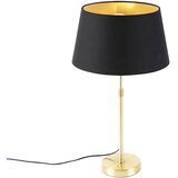 QAZQA Namizna svetilka zlata / medenina z odtenkom črna z zlatom 32 cm - Parte Cene