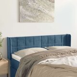  Vzglavje z ušesi temno modro 147x16x78/88 cm žamet, (20954382) Cene