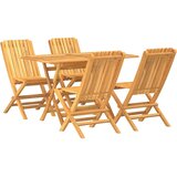  5-dijelni vrtni blagovaonski set od masivne tikovine | shoptok.hr
