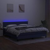  box spring s madracem LED plavi 180x200 cm od tkanine | shoptok.hr