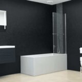  Sklopiva vrata za tuš-kabinu s 2 ploče ESG 95 x 140 cm | shoptok.hr