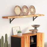 vidaXL Zidna polica 140x20x3,8 cm pravokutna bagremovo drvo živi rub | shoptok.hr