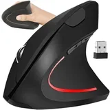 Ergonomska brezžična vertikalna optična miška 1200DPI LED