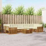  Set vanjskih sofa 8 kom. Prirodna i krem | shoptok.hr