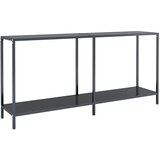 Maison Chic konzolna miza - miza ob steni črna 160x35x75,5 cm kaljeno steklo, (21785777) Cene