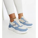 Gemre Beige-blue platform sneakers Nereida | Shoptok.si