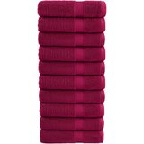 vidaXL Premium kopalne brisače 10 kos bordo 100x150 cm 600 g/m2 bombaž cene