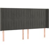 Maison Chic vzglavna omarica - nočna omarica - posteljna omarica z ušesi temno sivo 183x16x118/128 cm žamet, (21711938) Cene